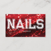 QR Code Rode Professionele Spijkertechnicus Sjablo Visitekaartje (Achterkant)