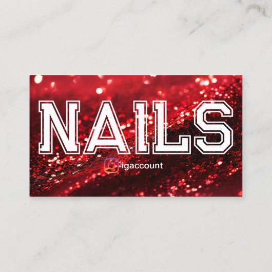 QR Code Rode Professionele Spijkertechnicus Sjablo Visitekaartje (Achterkant)