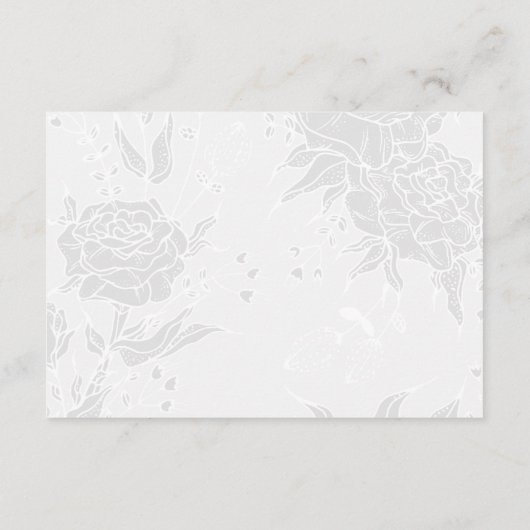 QR Code Romantische Bloemkrans Paarse Bruiloft RSVP Kaartje (Achterkant)