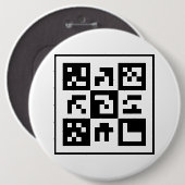 qr-code ronde button 6,0 cm (Voorkant /achterkant)