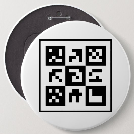 qr-code ronde button 6,0 cm (Voorkant /achterkant)