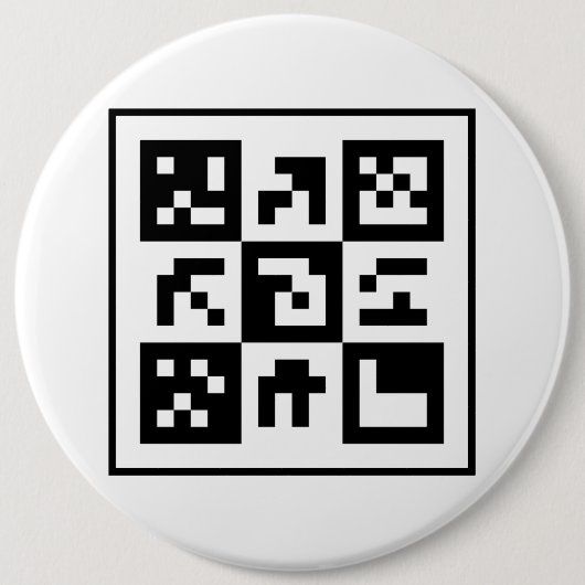 qr-code ronde button 6,0 cm (Voorkant)