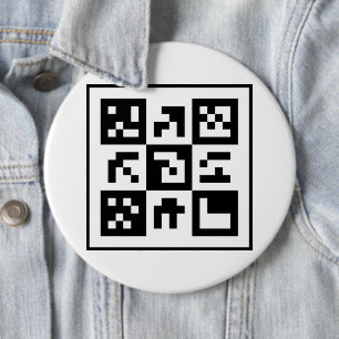 qr-code ronde button 6,0 cm