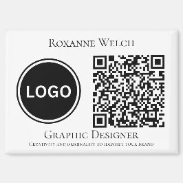 QR code Ronde Logo Bedrijf Groot Magneet