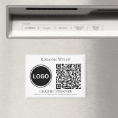 QR code Ronde Logo Bedrijf Groot Magneet (Insitu (Vaatwasser))