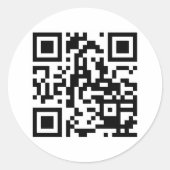 QR CODE® RONDE STICKER (Voorkant)