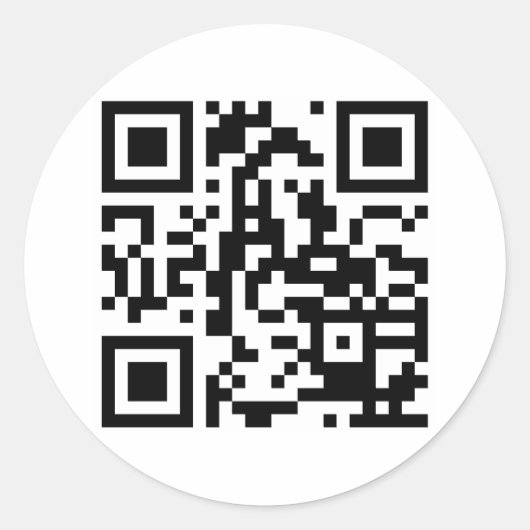 QR CODE® RONDE STICKER (Voorkant)