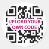QR-code  Ronde Sticker (Voorkant)