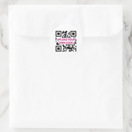 QR-code Ronde Sticker (Tas)