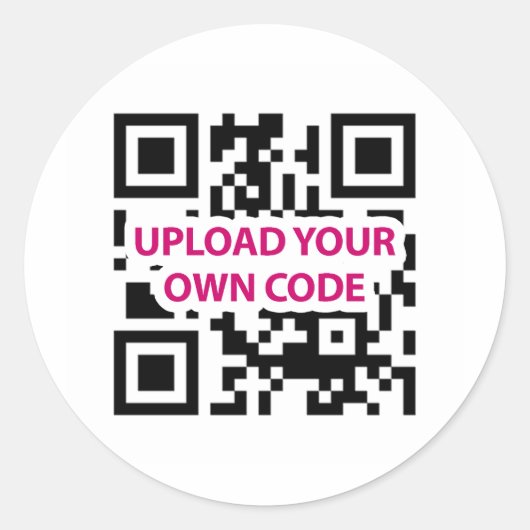 QR-code Ronde Sticker (Voorkant)