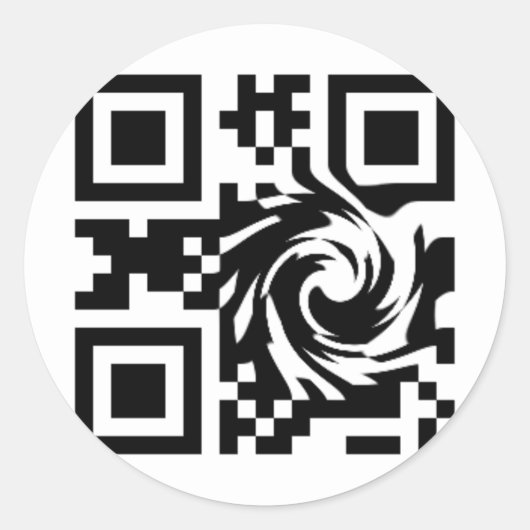 QR-code Ronde Sticker (Voorkant)
