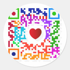 QR-code Ronde Sticker
