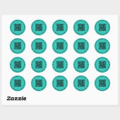 QR Code Ronde Zaken Sticker (Vel)