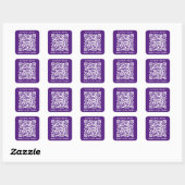 QR Code Ronde Zaken Vierkante Sticker (Vel)