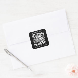 QR Code Ronde Zaken Vierkante Sticker