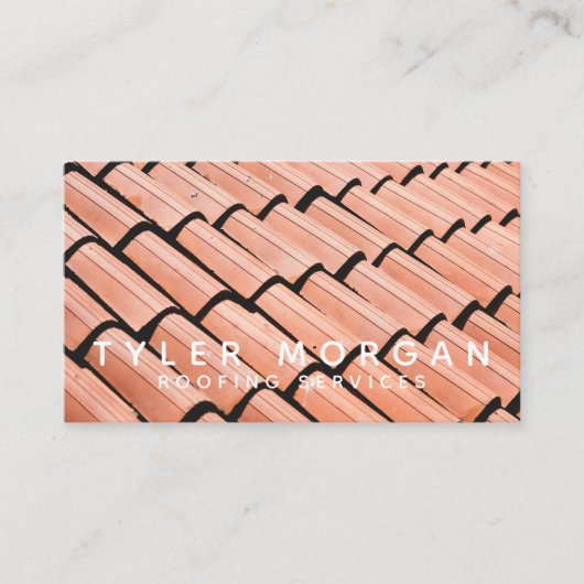 QR Code Roofing Services Visitekaartje (Voorkant)