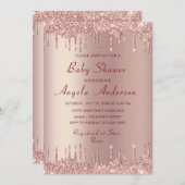 QR Code Roos Gold Baby Girl Shower (Voorkant / Achterkant)