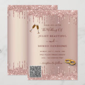 QR Code Roos Gold Blush Drids Weddenschap (Voorkant / Achterkant)
