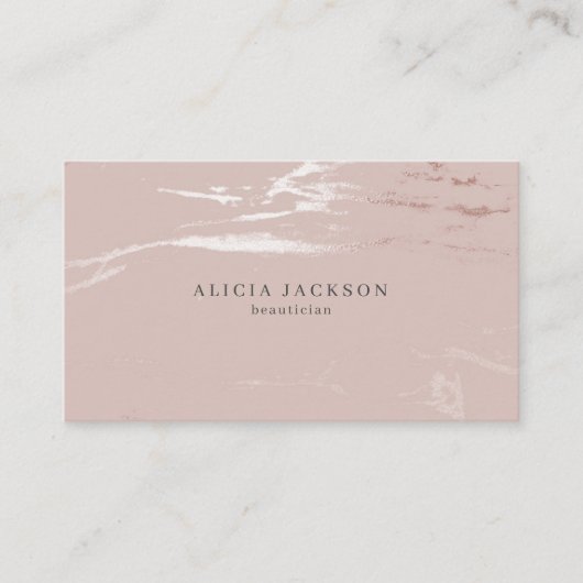 QR CODE roos goud zilveren elegant metalen scan me Visitekaartje (Voorkant)