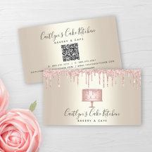 QR-code Roze bankbakkerij dessert Glitter Drip Gol