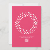 QR Code Roze Bat Mitzvah Foto Sterrenbarsting Vet  Kaart (Achterkant)