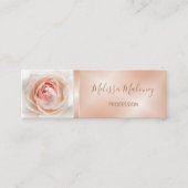 QR Code Roze Blush Roos | Roos Gold Mini Visitekaartje (Voorkant)