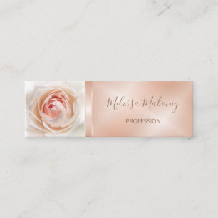 QR Code Roze Blush Roos   Roos Gold Mini Visitekaartje