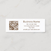 QR Code Roze Blush Roos | Roos Gold Mini Visitekaartje (Achterkant)