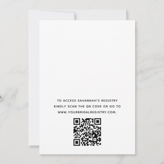 QR Code Roze Bow Boots & Bubbly Vrijgezellenfeest Kaart (Achterkant)