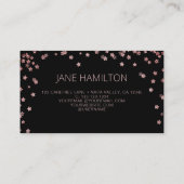 QR-code Roze glitter Modern Visitekaartje (Achterkant)