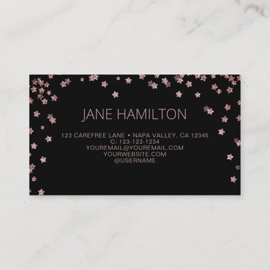 QR-code Roze glitter Modern Visitekaartje (Achterkant)