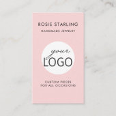 QR-code  roze juwelen Logo Tagline verticaal Visitekaartje (Voorkant)