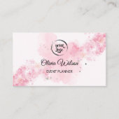 QR Code Roze Modern Visitekaartje (Voorkant)