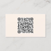 QR-code Roze Peach Wedding RSVP Enclosure Kaart Visitekaartje (Achterkant)