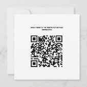 QR Code Roze Sinaasappel Paarse Bloemen Rozen brui (Achterkant)