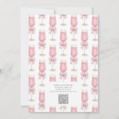 QR Code Roze Strik Bruid Gaat Trouwen Bruidsfeest Kaart (Achterkant)