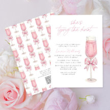 QR Code Roze Strik Bruid Gaat Trouwen Bruidsfeest