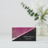 QR-code | Roze toeristische maline Gemstone Crysta Visitekaartje (Staand voorkant)