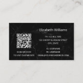 QR-code | Roze toeristische maline Gemstone Crysta Visitekaartje (Achterkant)