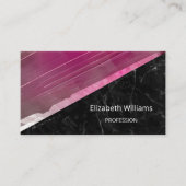 QR-code | Roze toeristische maline Gemstone Crysta Visitekaartje (Voorkant)