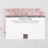 QR Code Roze Zijde & Folie Bedrijf Notitiekaartje (Voorkant / Achterkant)