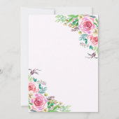 QR Code Rozen Baby shower Uitnodiging (Achterkant)