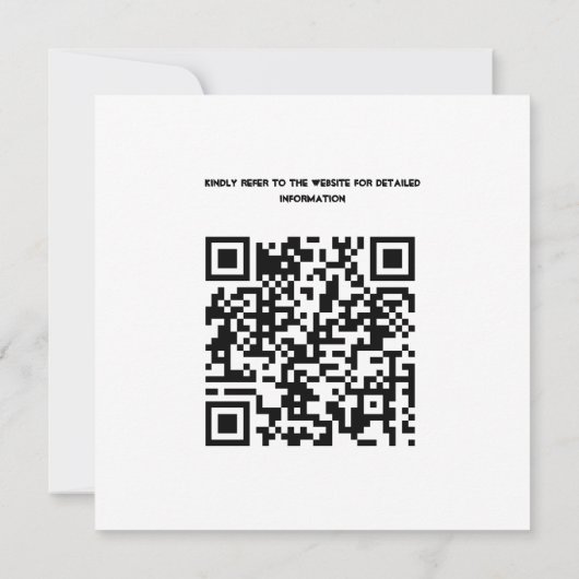 QR Code Rozen Roze Sinaasappel Paarse Bloemen Huwe (Achterkant)