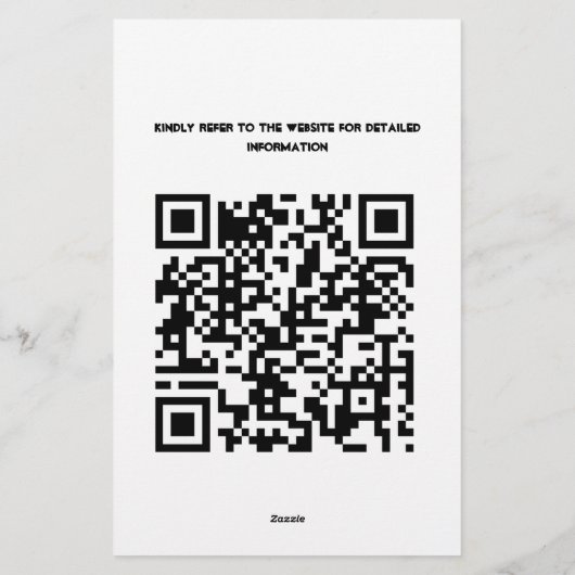 QR Code Rozen Roze Sinaasappel Paarse Bloemen Huwe Briefpapier (Achterkant)