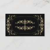 Qr Code RSVP Black Elegant Deco Gold Retro Weddens Informatiekaartje (Achterkant)