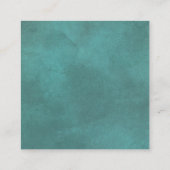 QR-code RSVP blauwgroen blauw bevlekt en bruiloft  Informatiekaartje (Achterkant)