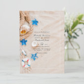 QR-code RSVP-bruiloft voor kool Summer Beach Kaart (Staand voorkant)