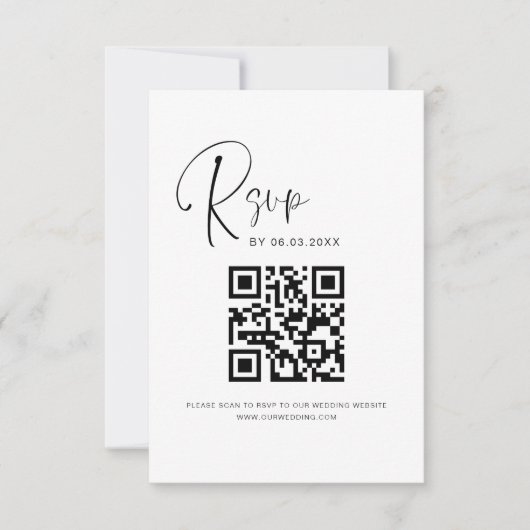 QR-code RSVP bruiloft Website legant (Voorkant)