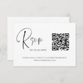 QR-code RSVP bruiloft Website legant (Voorkant / Achterkant)
