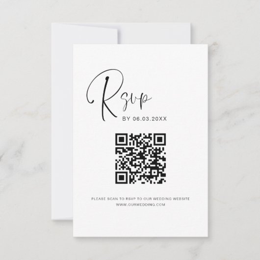 QR-code RSVP bruiloft Website legant (Voorkant)